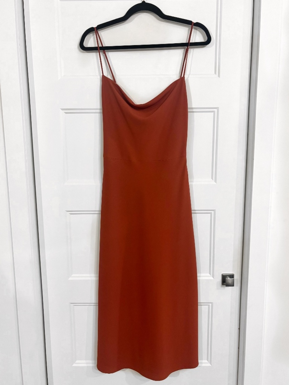 Park & Fifth Rust Cowl Neck Midi Dress